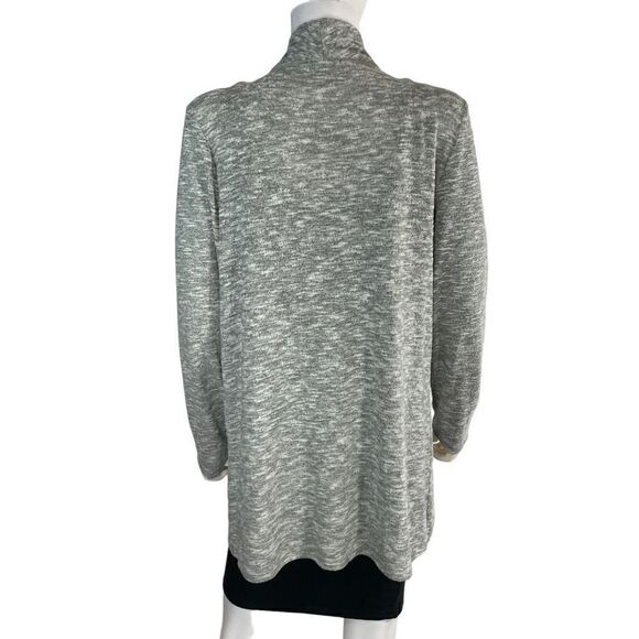 Verve Ami Women’s Medium Gray Open Front Tiered Cardigan Sweater Cape - Picture 4 of 7
